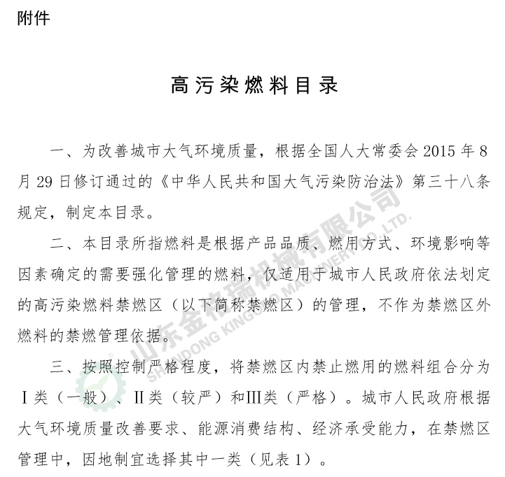 高汙染燃料目錄