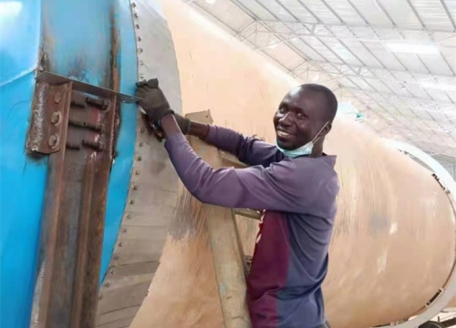 烏幹達生物質顆粒機調試成功